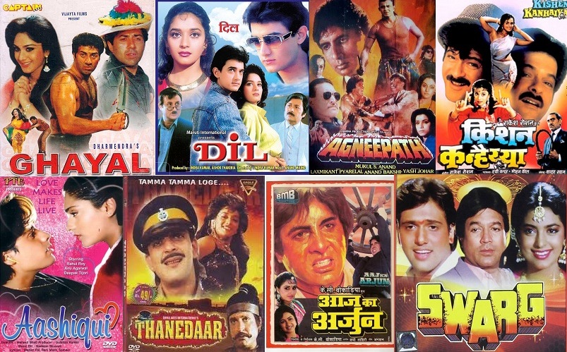 Top 25 Bollywood Films In 1990 | Super Hit Old Hindi Movies List 1990